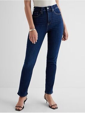 Express Dark Indigo High-Rise Skinny Jeans